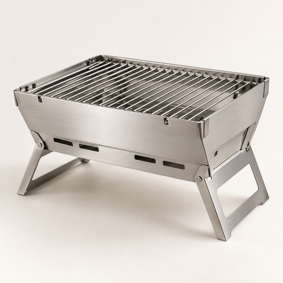 Concept image of Fold-Flat Stainless Steel Charcoal Grill